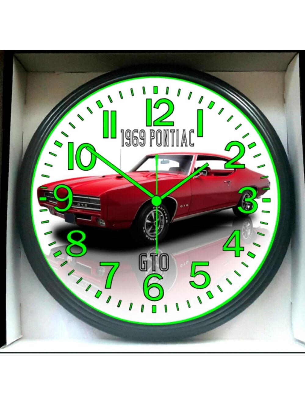 1969 Pontiac GTO Glow In The Dark Wall Clock New!